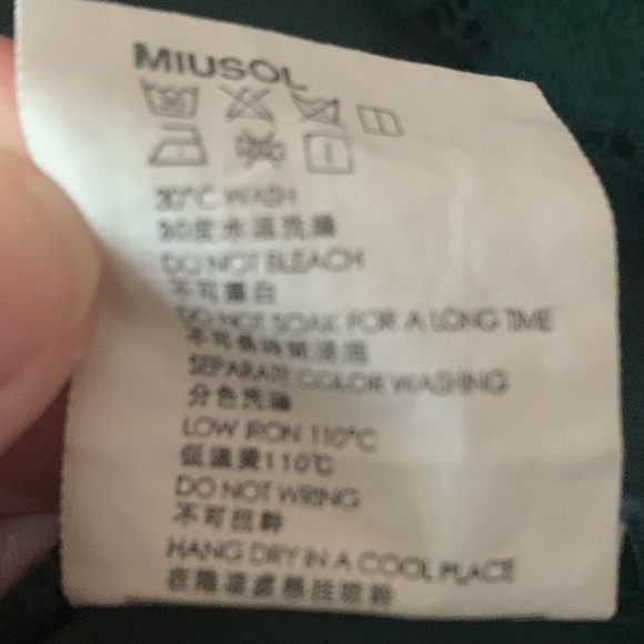 Pine Green Short Sleeved A-Line Dress with Lace Detail size 2X with Stretch - Picture 10 of 10